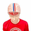 Gorra Ciclista Vintage Blanca Rayas