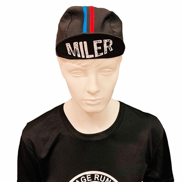 Gorra Ciclista Vintage Negra Rayas