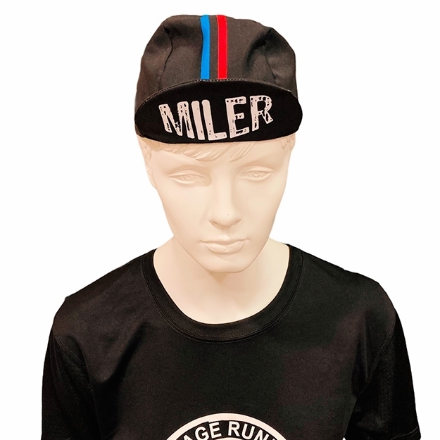 Gorra Ciclista Vintage Negra Rayas